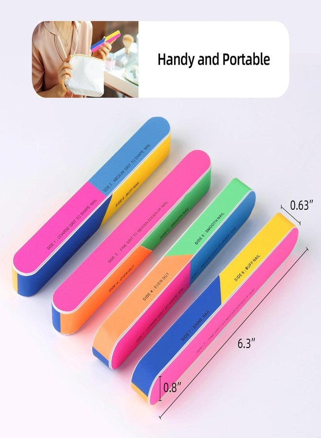 Tecbeauty 20 Pcs 7 Way Nail Buffer Blocks Nail Files Buffing Block for Shaping & Shining Natural Nails Manicure Tool - Image 4